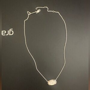 Kendra Scott Sterling Silver Mother of Pearl Necklace